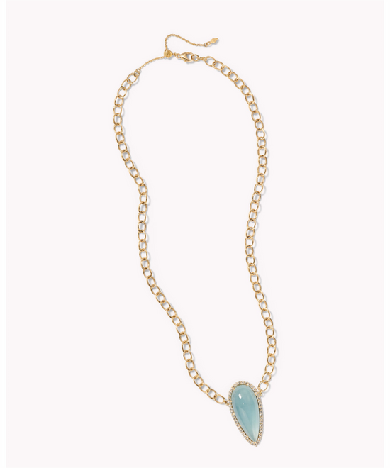 Jamie Turner Sparrow Aquamarine Pendant w/ Diamonds Necklace