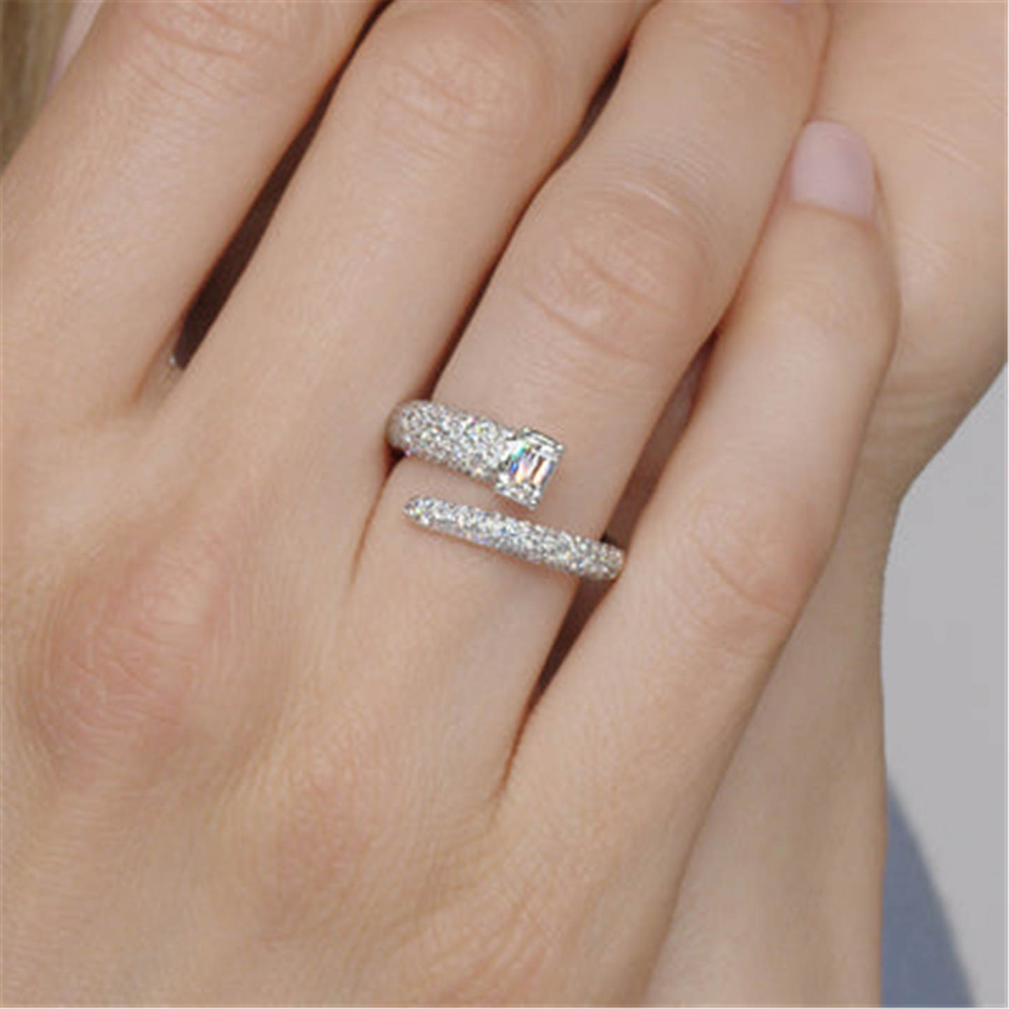 Kwiat Cobblestone Ashoka Pave Diamond Wrap Ring