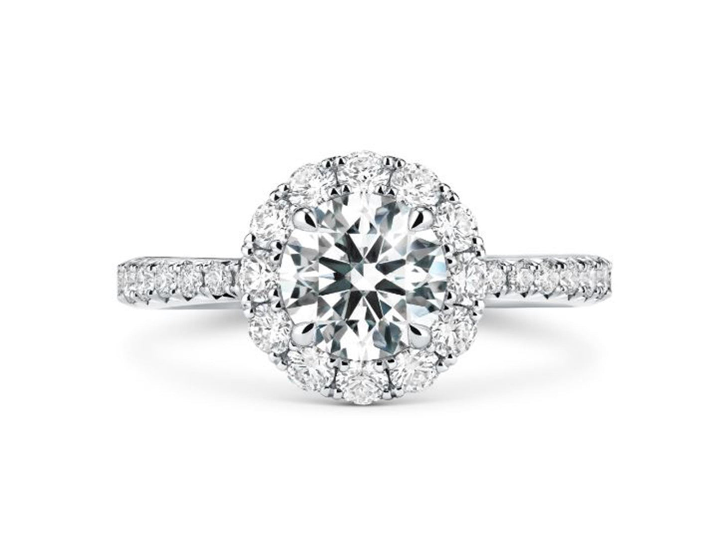 Hearts on Fire Platinum Vela Solitaire Engagement Ring