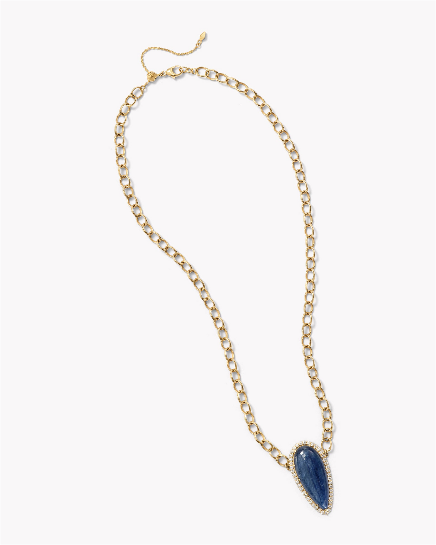 Jamie Turner Sparrow Kyanite Pendant w/ Diamonds Necklace