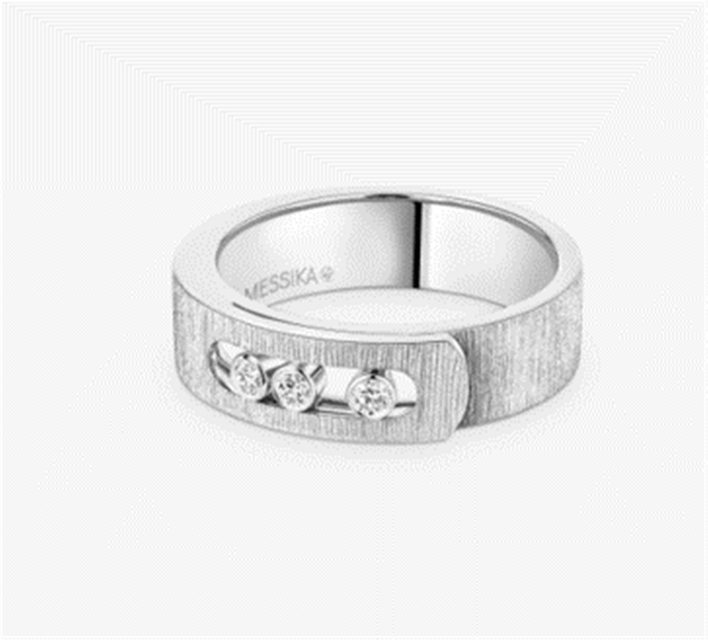 Messika Move Noa Ciselé Ring in 18k White Gold