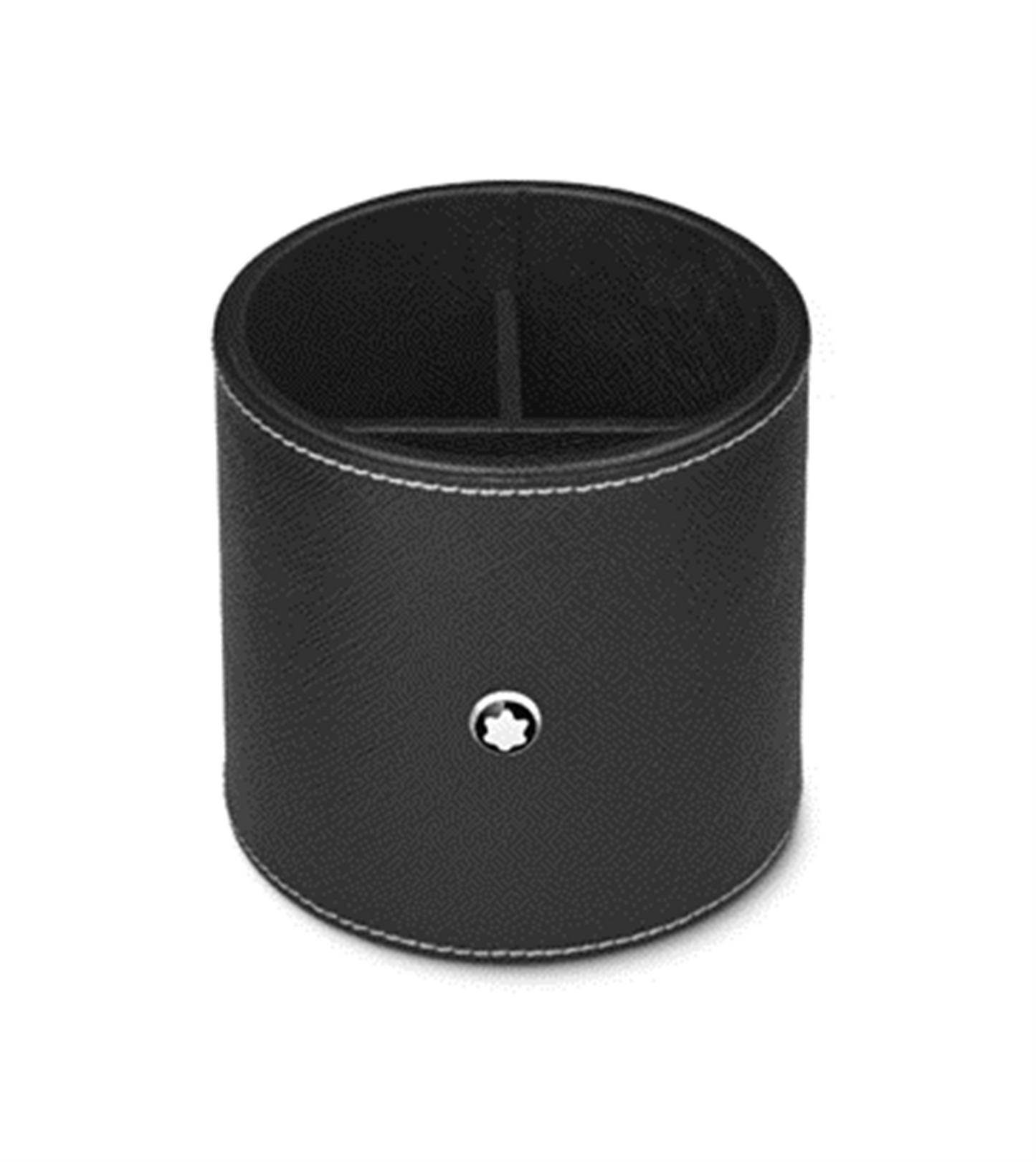 MontBlanc Round Pen Holder in Black Leather
