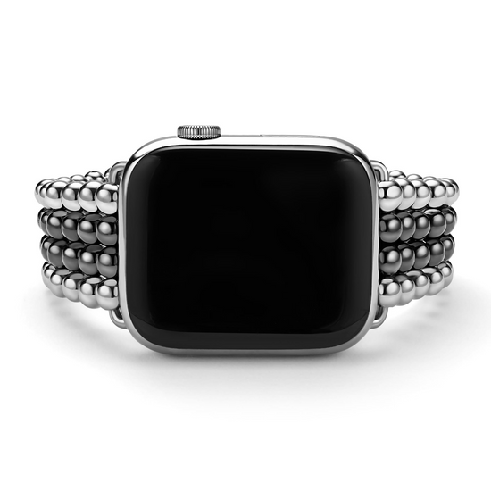 Lagos Black Ceramic and Stainless Steel Infinite Watch Bracelet - 38-45mm