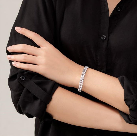 Aerial Dewdrop Double Line Bracelet