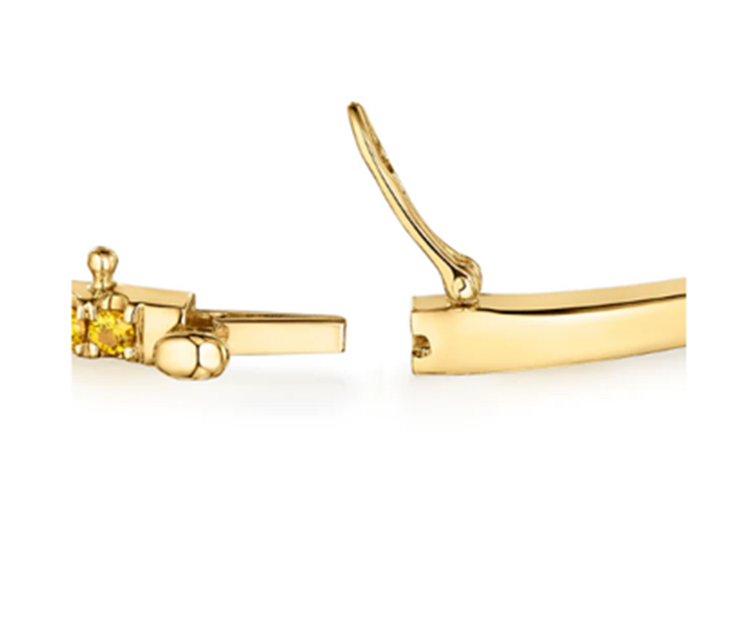 Kwiat Stackable Slim Bangle Bracelet w/Yellow Sapphires in 18k Gold