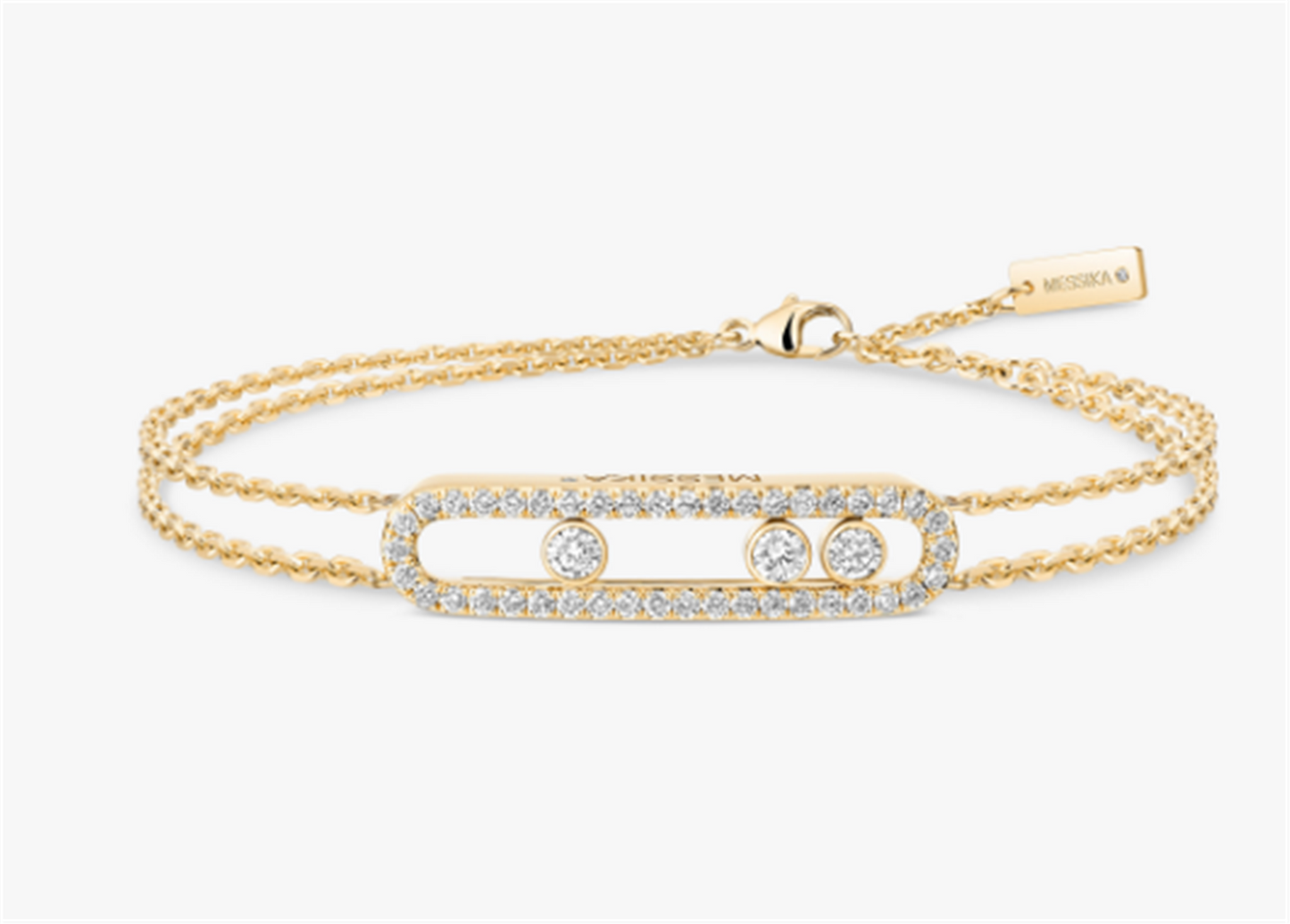 Messika Move Classique Diamond Pavé Bracelet in 18k Yellow Gold