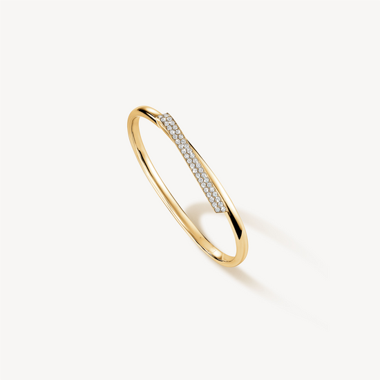 Hearts on Fire Inside/Out Diamond Flip Bangle Bracelet in 18k Yellow Gold