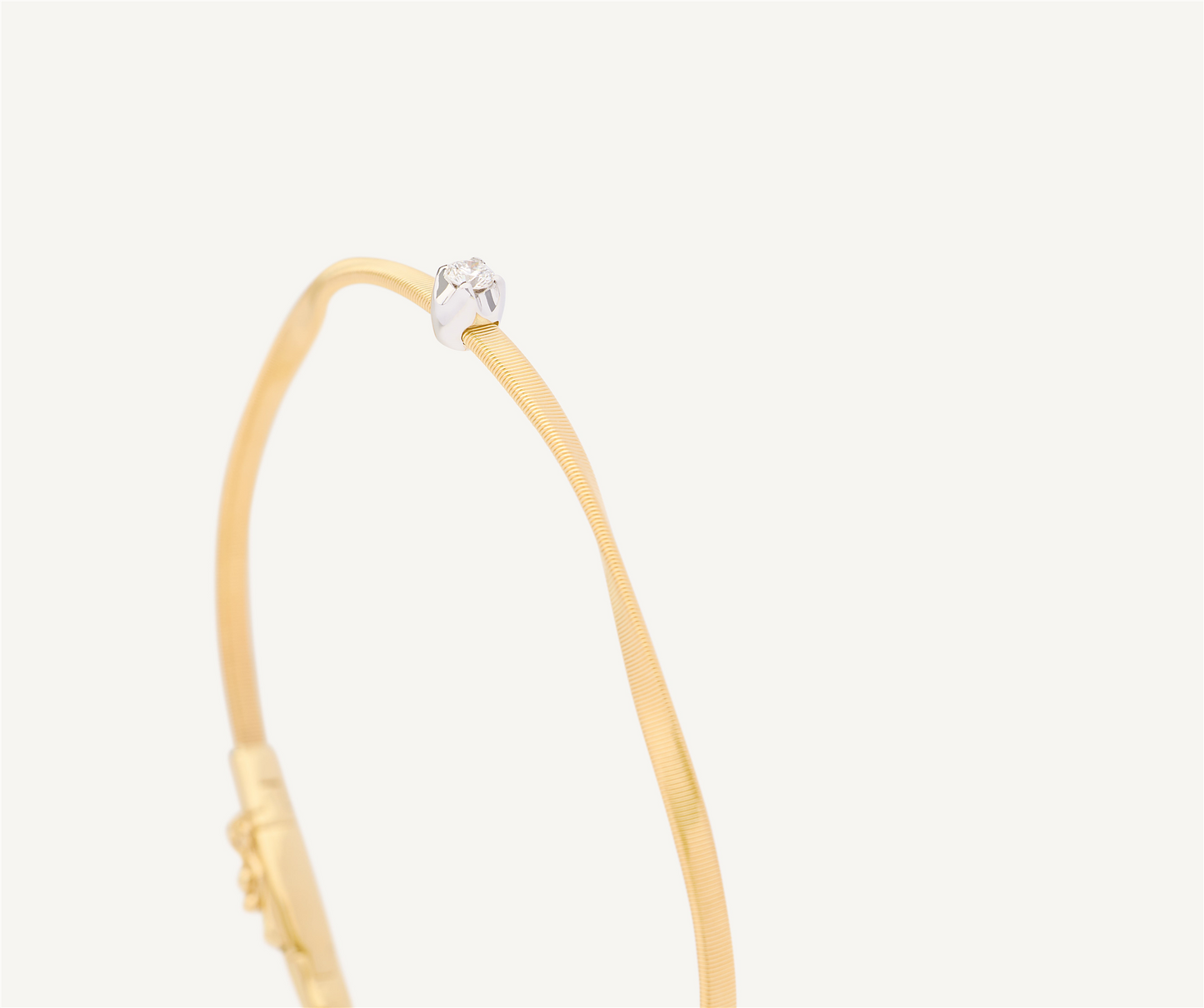 Marco Bicego Marrakech Coil Bangle w/Diamond Station, 2mm