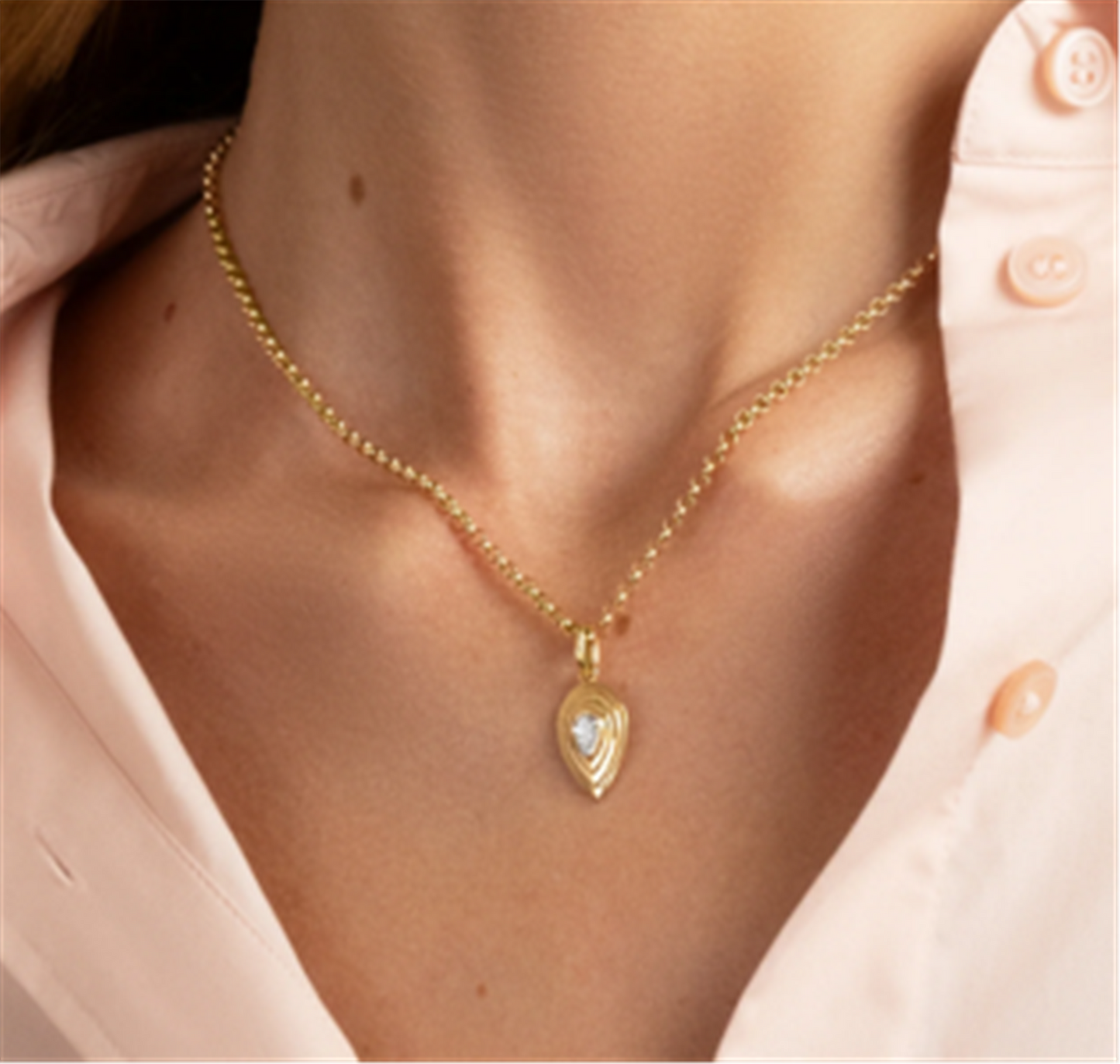 Phillips House Pear Shape Diamond Layered Pear Necklace in 18k Yellow Gold &Platinum