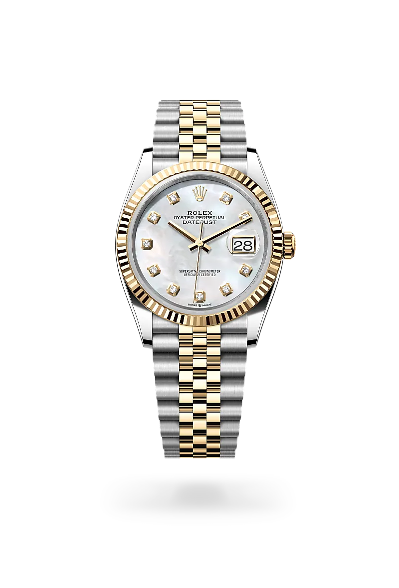 Rolex Datejust 36 in Oyster, 36 mm, Oystersteel and yellow gold