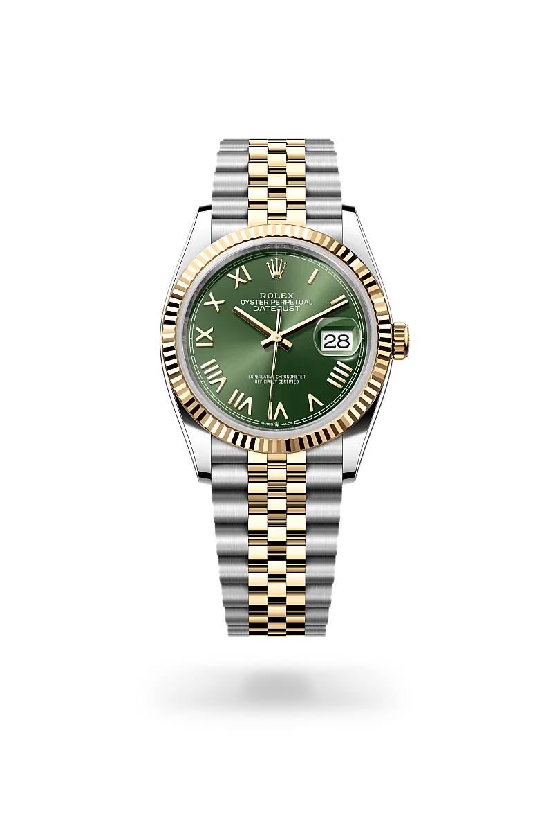 Rolex Datejust 36 in Oyster, 36 mm, Oystersteel and yellow gold