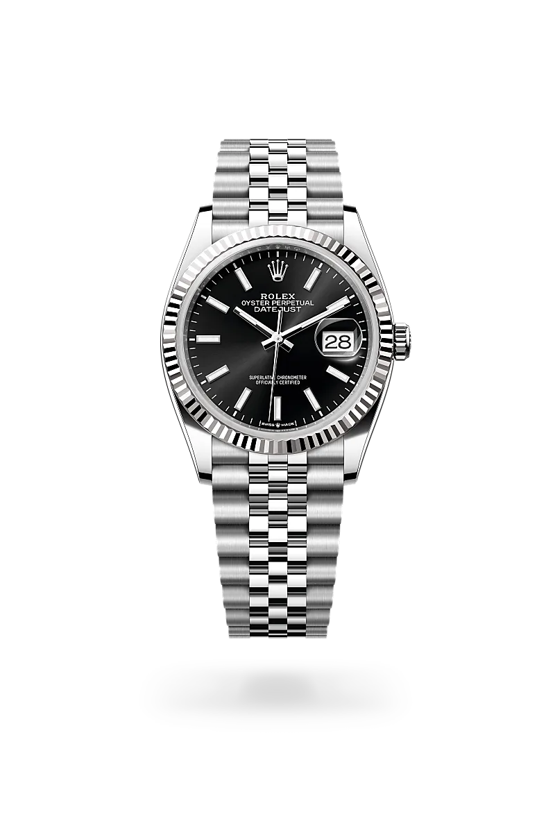 Rolex Datejust 36 in Oyster, 36 mm, Oystersteel and white gold