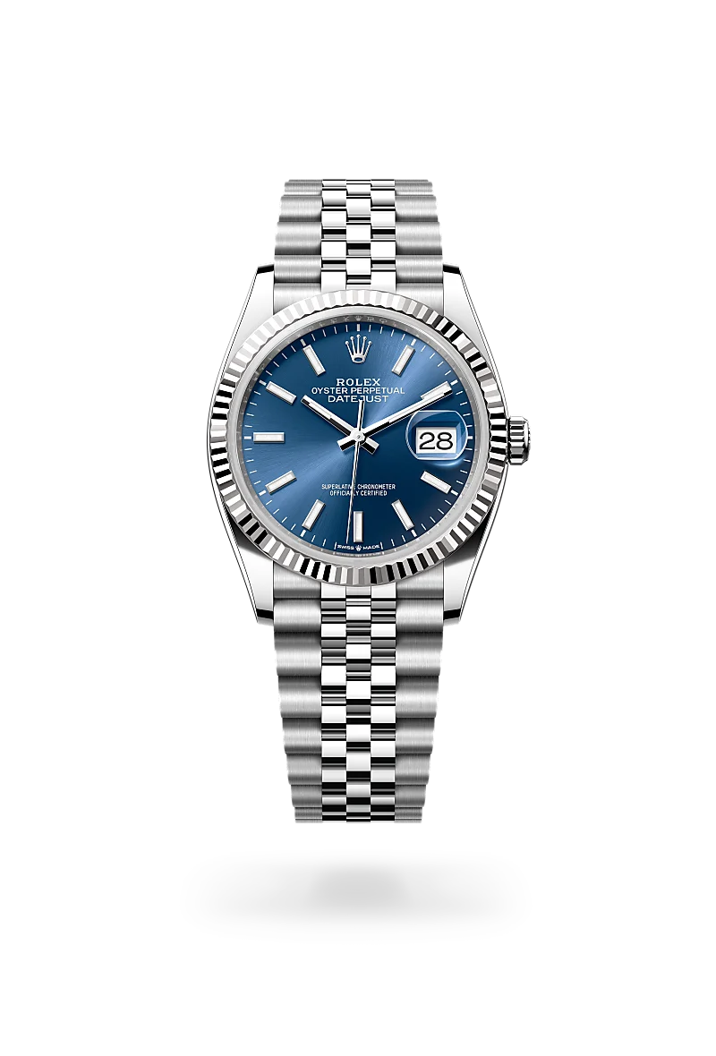 Rolex Datejust 36 in Oyster, 36 mm, Oystersteel and white gold
