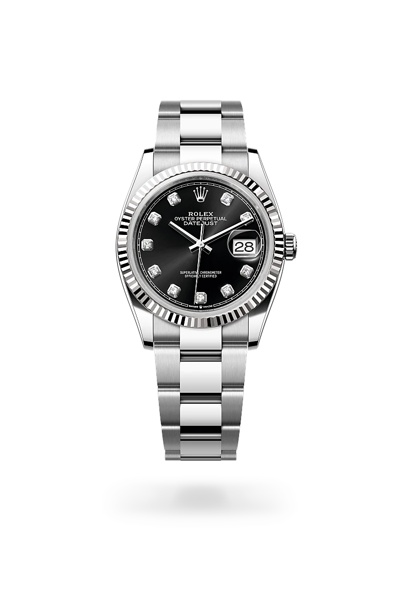 Rolex Datejust 36 in Oyster, 36 mm, Oystersteel and white gold