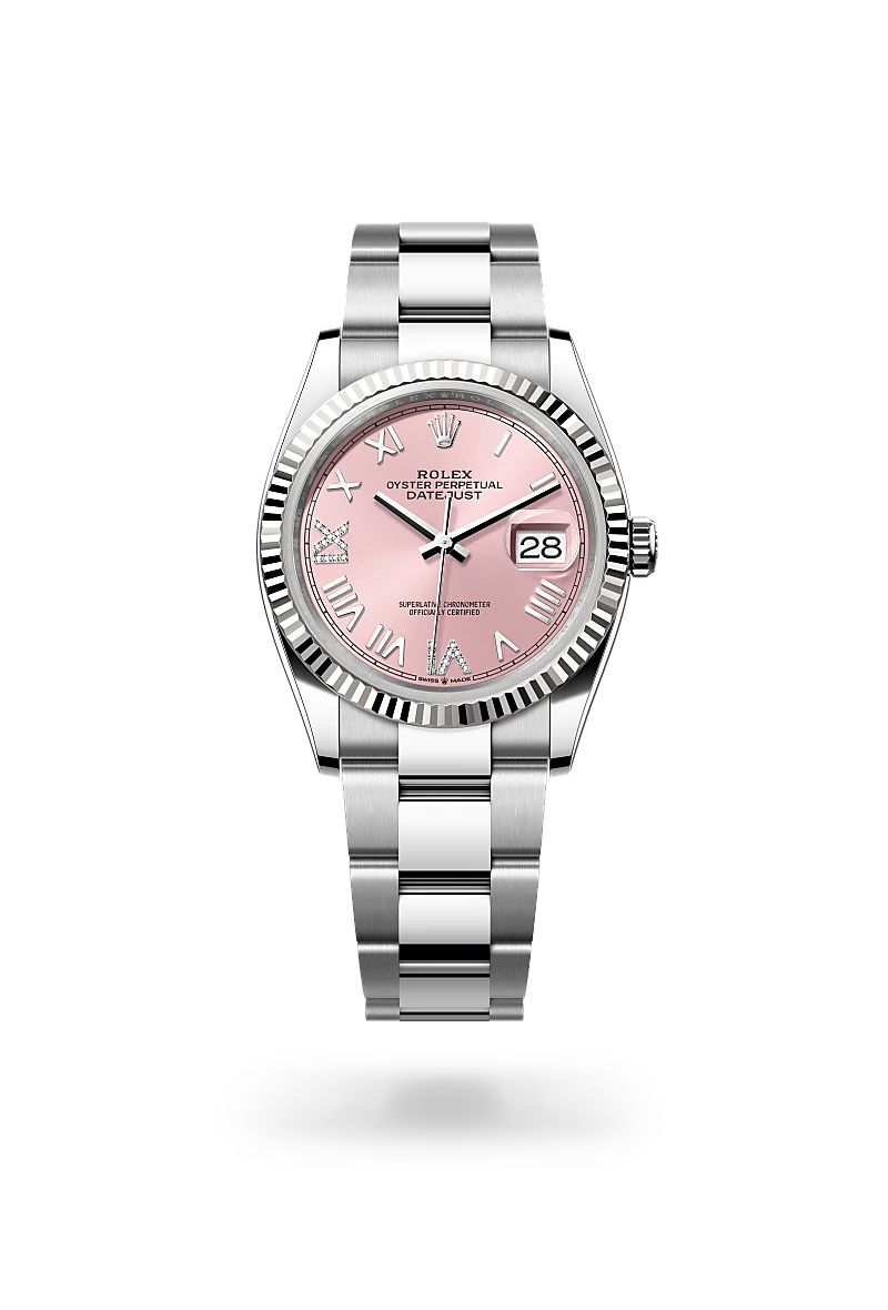 Rolex Datejust 36 in Oyster, 36 mm, Oystersteel and white gold
