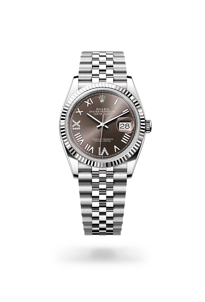 Rolex Datejust 36 in Oyster, 36 mm, Oystersteel and white gold