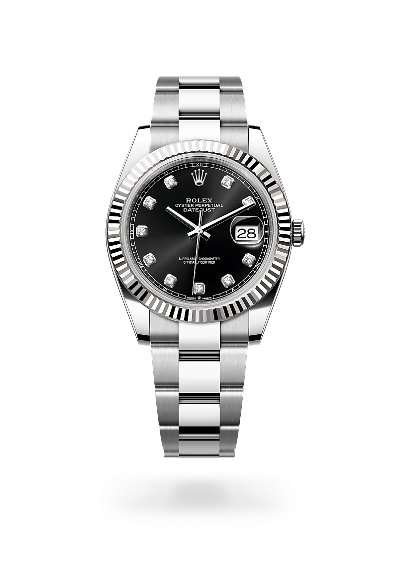 Rolex Datejust 41 in Oyster, 41 mm, Oystersteel and white gold