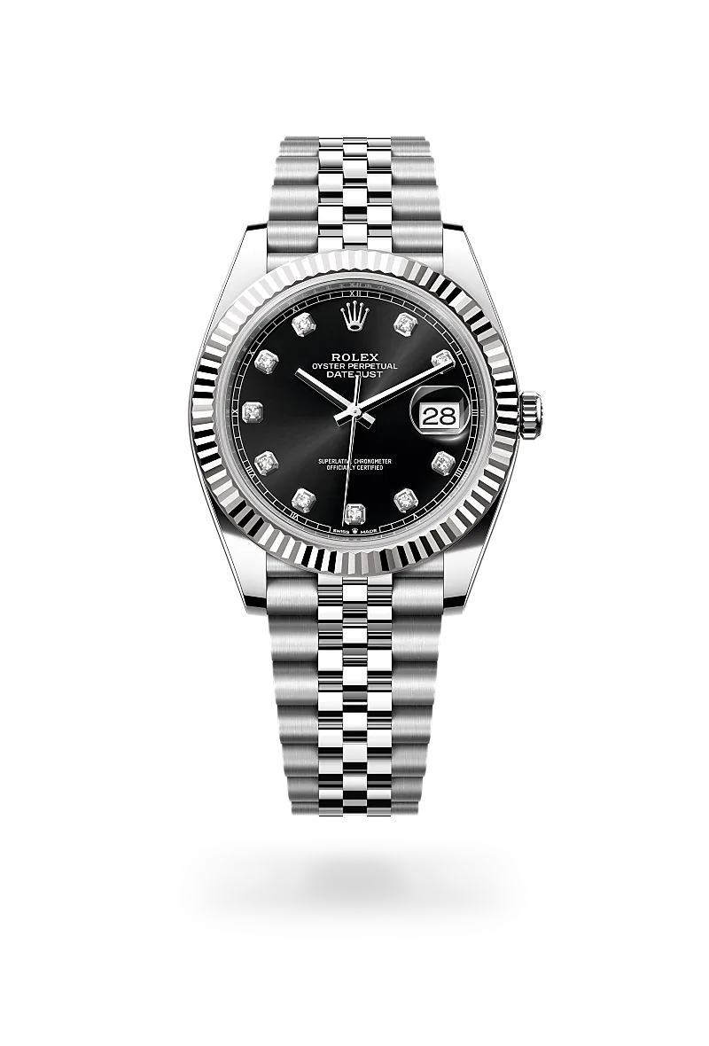 Rolex Datejust 41 in Oyster, 41 mm, Oystersteel and white gold