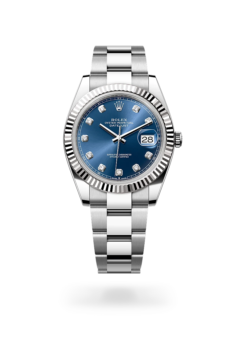 Rolex Datejust 41 in Oyster, 41 mm, Oystersteel and white gold