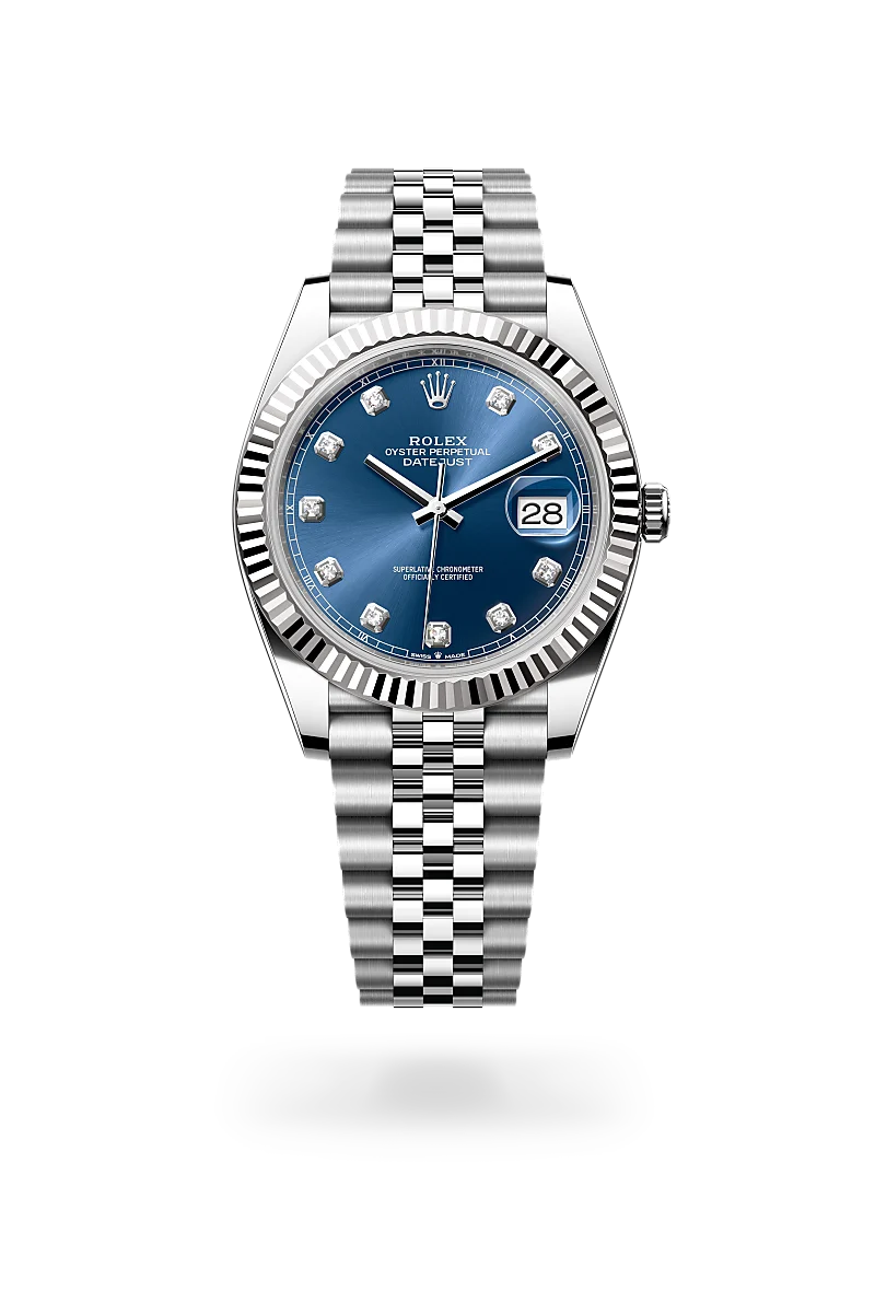 Rolex Datejust 41 in Oyster, 41 mm, Oystersteel and white gold