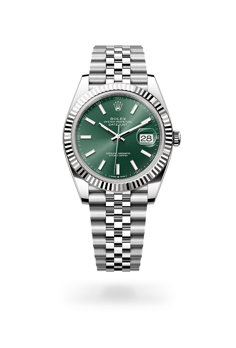 Rolex Datejust 41 in Oyster, 41 mm, Oystersteel and white gold