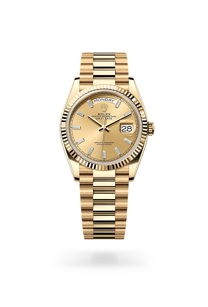 Rolex Day-Date 36 in Oyster, 36 mm, yellow gold