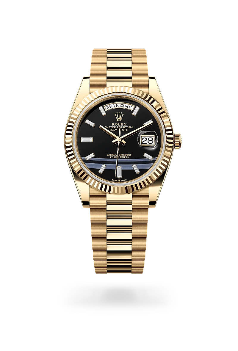 Rolex Day-Date 40 in Oyster, 40 mm, yellow gold
