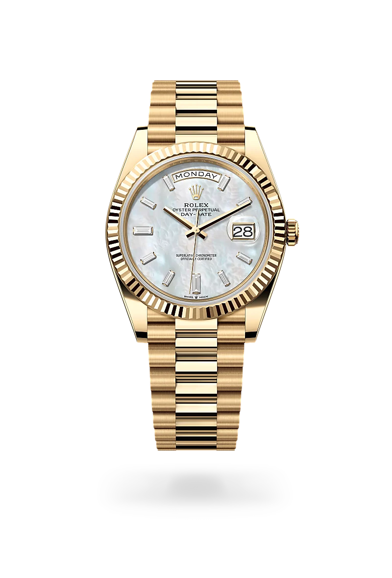 Rolex Day-Date 40 in Oyster, 40 mm, yellow gold
