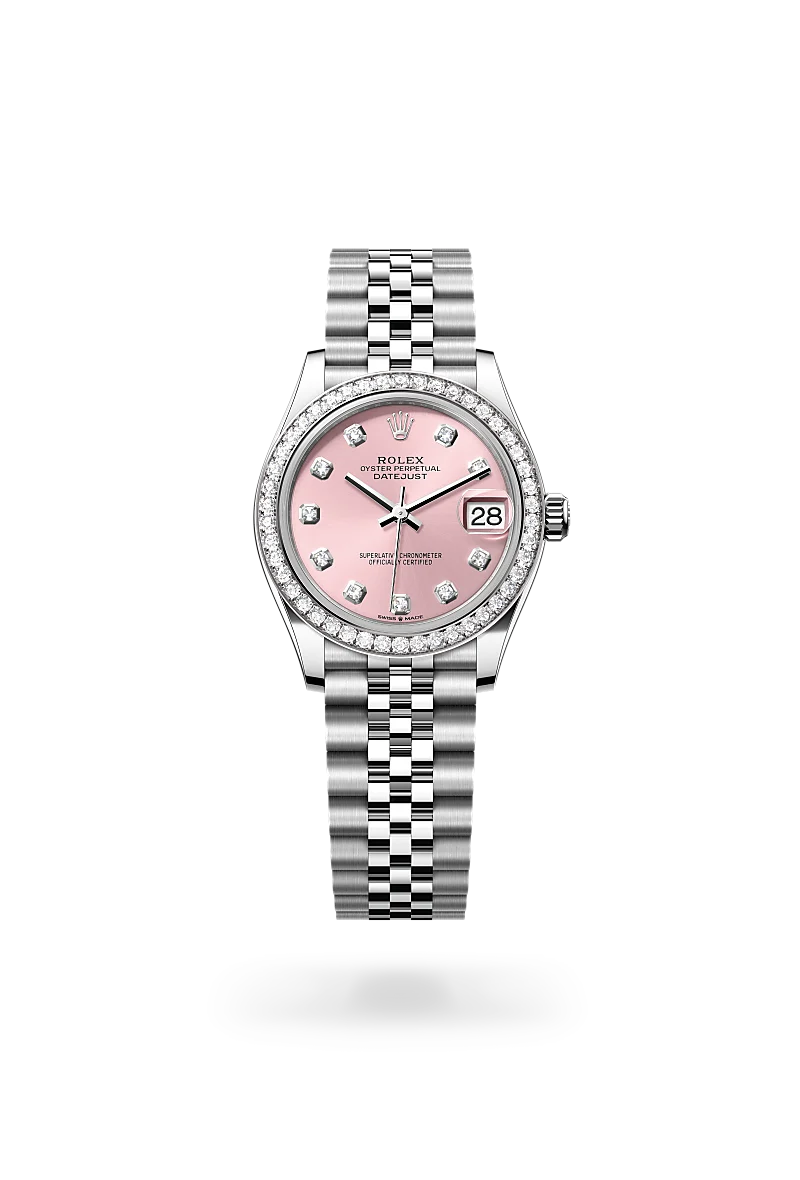 Rolex Datejust 31 in Oyster, 31 mm, Oystersteel, white gold and diamonds