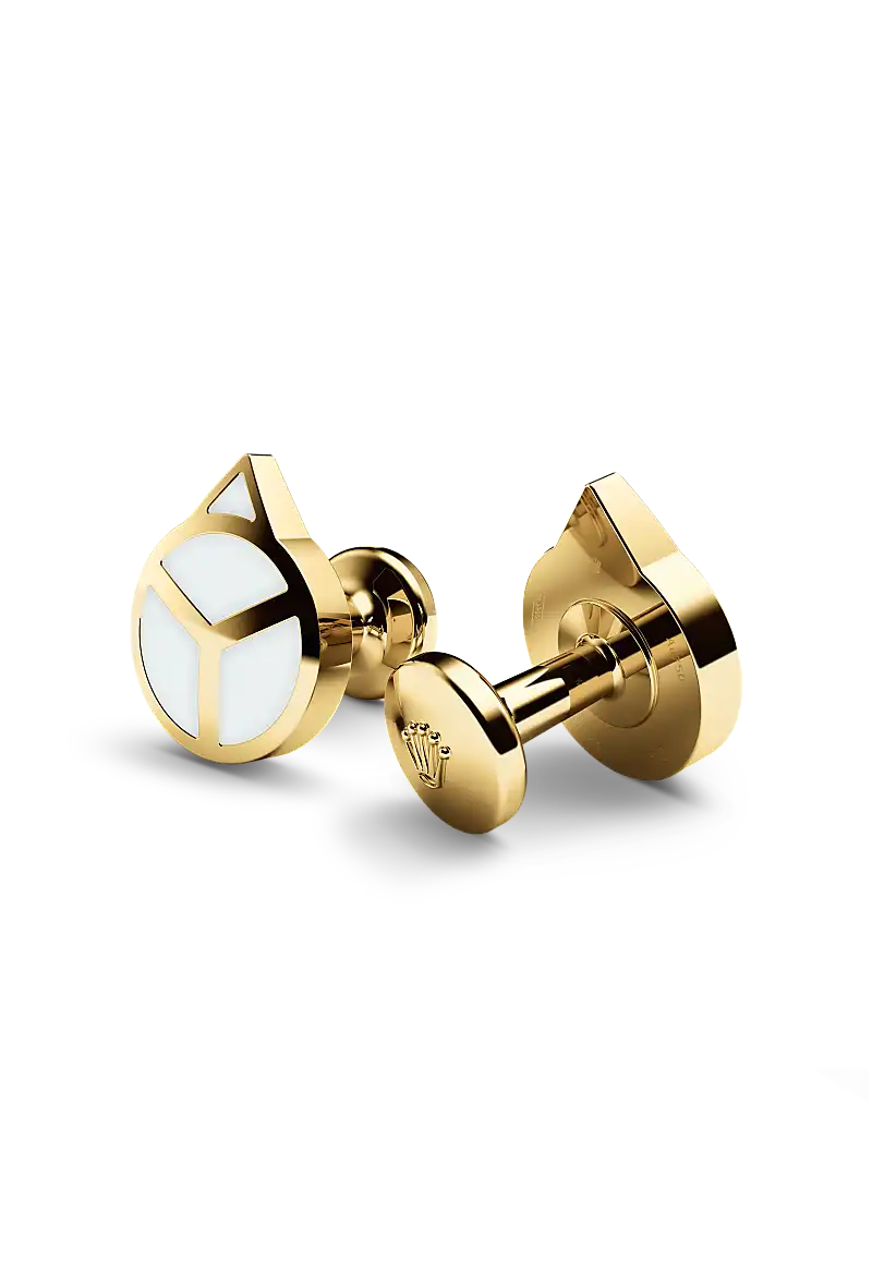 Rolex Cufflinks in Yellow gold and luminescent material